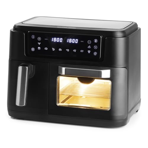 GOURMETmaxx Friggitrice digitale ad aria calda | 4 in 1 multi-utensile da cucina con 9 funzioni e 10 programmi per risultati perfetti, ideale per friggere, grigliare, ecc. Risparmia tempo ed energia