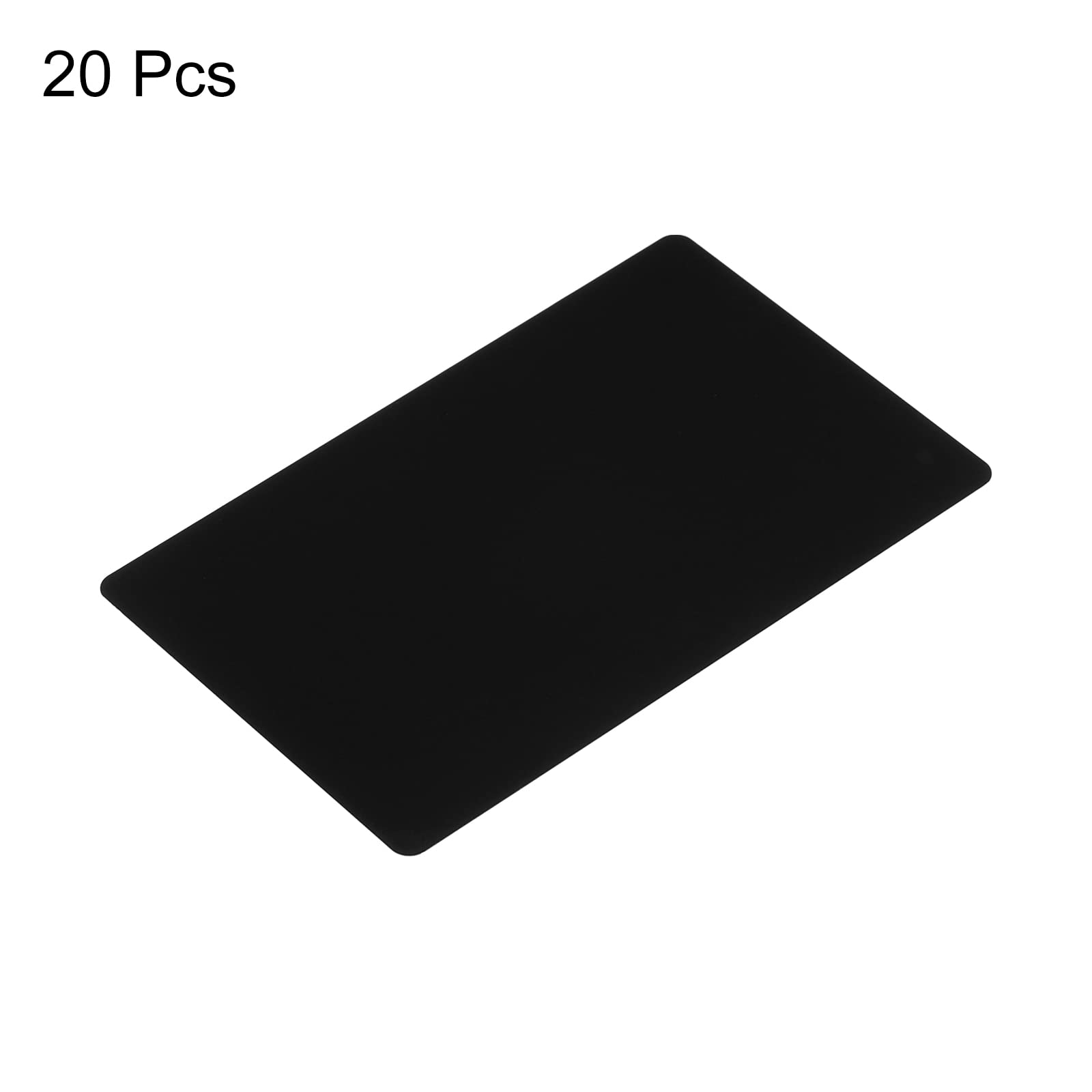 PATIKIL 0.21mm Metal Business Cards, 20 Pack Blank Name Card Laser Engraving Aluminum for DIY Gift Cards Black - Image 3