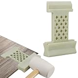 4 in 1 Laminate Flooring Tools,Wood Floor Composite Board Laminate Installation Tool, Wood Floor Installation Tapping Block(Large)(Inclined Slot, Barb Slot U, V Slot, L Slot) Grass Green