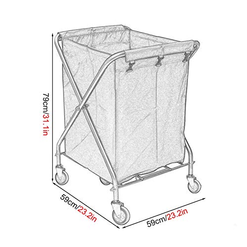 Carretilla Plegable de Acero Inoxidable para Ropa miniatura 3