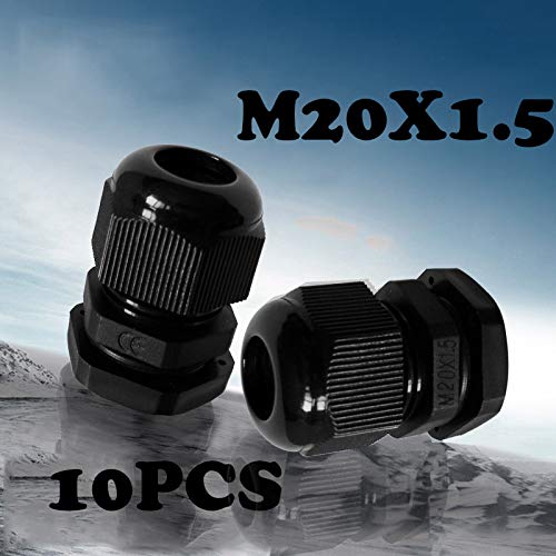 ZKSM Cable Glands (10Pcs), Nylon Cable Glands Waterproof M20 x 1.5 Glands 6-12 Range Black Cable Connector for Home/Garden/Outdoor Lighting Cable by ZKSM - Image 9
