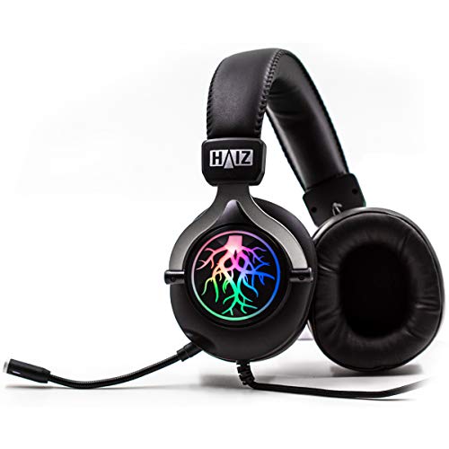Headset Gamer Fone de Ouvido Over-ear Haiz Hz-k20 Preto Com Luz Led
