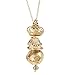 Kiss Me! Topmodel Ibiza Kette Halskette 3 Anhänger Krone Schiff Seepferdchen Länge: 78cm + 8,5cm