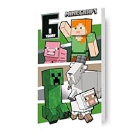 minecraft, age 6, birthday card