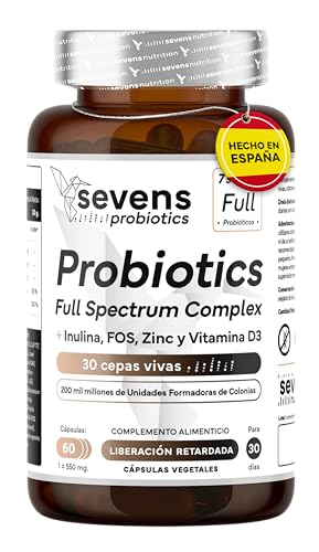 Probióticos y Prebióticos Intestinales Premium - 30 Cepas con Inulina y FOS - 200 Mil Millones por dosis - Lactobacillus rhamnosus, reuteri, gasseri, plantarum - Flora Intestinal, Digestión, Defensas