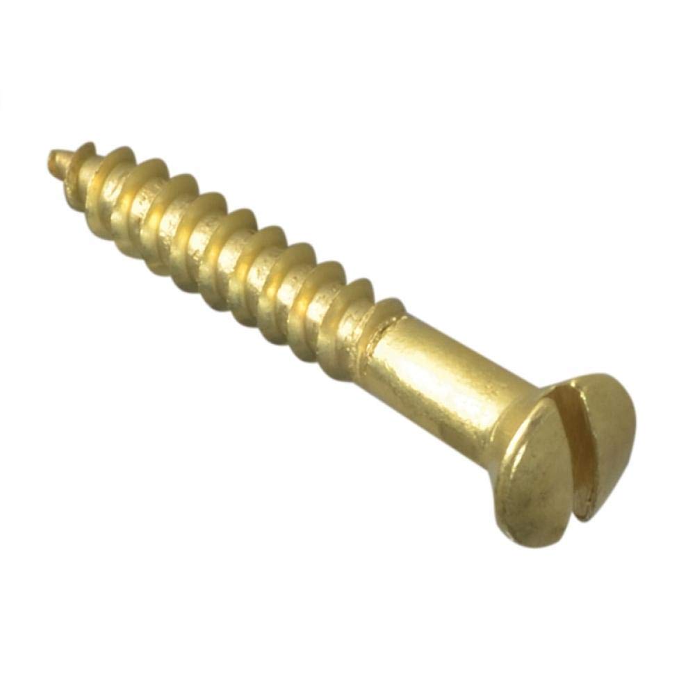 ForgeFix Solid Brass Wood Screws - 1in x 6"" - Pack of 20