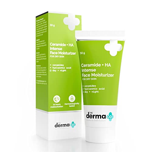 The Derma Co Ceramide + Ha Intense Moisturizer Cream With Hyaluronic Acid For Dry Skin Repairs Dry & Dull Skin...