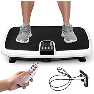 Fitness Vibrationsplatte, 6 in 1 Multifunktions | Schweigen | rutschfeste Vibrationstrainer | 120 KG Belastbar, Vibrationsboard Fitnesstraining von Zuause, mit 2 Fitnessbänder
