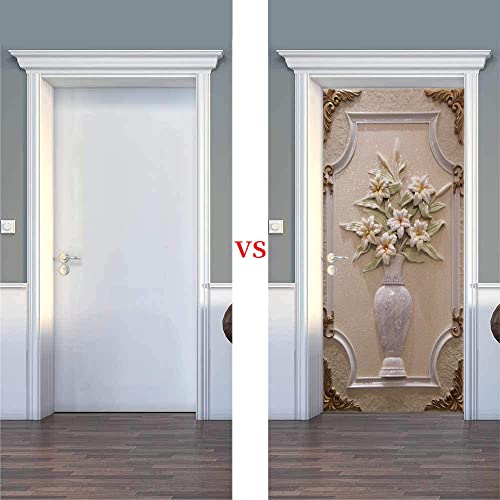 Mumoho 3D Door Wall Art Sticker Decal Peel And Stick Removable Self Adhesive Mural Home Bedroom Decor With Sticker Remover Kit #TOP5