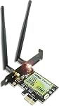 WiFi Card 5400Mbps 6E WiFi Bluetooth 5.3 PCIe Network Card, Intel WiFi 6E AX210 Chip, 6GHz/5GHz/2.4GHz PCI Express Bluetooth WiFi 6 Card for Desktop/PC Win 11/10(64Bit)