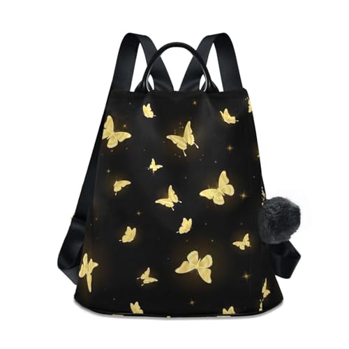 Sac à dos papillon doré antivol pour protéger vos objets dans les transports en commun