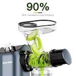 Slow Juicer Entsafter Gemüse und Obst Testsieger 150W Leiser Motor, Rückwärtszerkleinerung, Einfache Reinigung, Edelstahl Design in Schwarz & Silber, inkl. Rezeptbuch – Bild 3