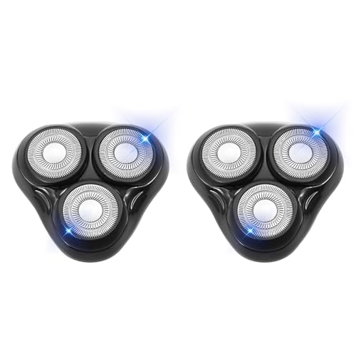 2PACK(Black) Universal Rotary Replacement Shaver Head,Compatible with Remington Shaver Series,for R3,R4,R5,R6,R7,R8,SP-3141 and SP-5161 Foils/Blades