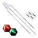 EDGELEC 100pcs 3mm Red & Green Lights Bi-Color LED Diodes Common Cathode Clear Round Lens +200pcs Resistors (for DC 6-12V) Included, Bright Bulb Lamps Light Emitting Diode