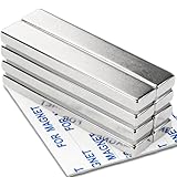 DIYMAG Powerful Neodymium Bar Magnets, Rare-Earth Metal Neodymium Magnet, N52 Incredibly Strong 33 LB Strength - 60 x 10 x 5 mm, Pack of 8…