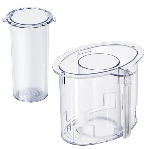 14-cup Large Pusher DLC-2014PT1 and Small Pusher DLC-2014SPT1-1, Compatible 4 Locking Tabs DLC-005AGTXT1 Bowl and DFP-14NWBCT1X Cover, Cuisinart Food Processor Parts Replacement Fits DFP-14 DLC-2014,