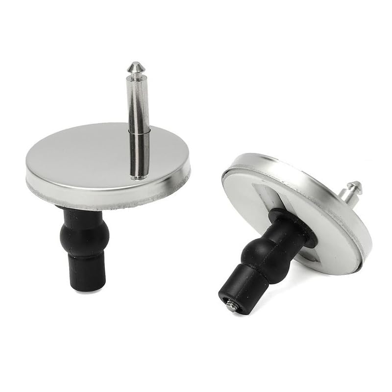 MONIT Stainless Steel SS Toilet Seat Cover Hinges, Quick Release Toilet Seat Hinges, Top Fixing Toilet Seat Cover Reparing Screw Set Round Type with Rubber Bush and Screw, White-image-34
