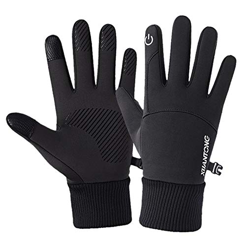 homozy Luvas Quentes de Inverno à Prova de Vento Impermeável Antiderrapante para Tela Tátil - L pret