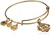 Alex and Ani Womens Because I Love you, Mom Charm Bangle Bracelet, Rafaelian Gold, Expandable