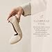 Imagen de GLAMORA Bailarinas Mujer Punta Fina Manoletinas Punto Zapatos Planos Slip On Calzado Transpirable Ligero Ballet Flats Cómodos Tejido Flexible Primavera Verano beige-36