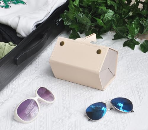 Image of Kenpal Sunglasses Storage Organizer Holder Foldable Travel Case with 5 Slot Compartments for Multiple Glasses