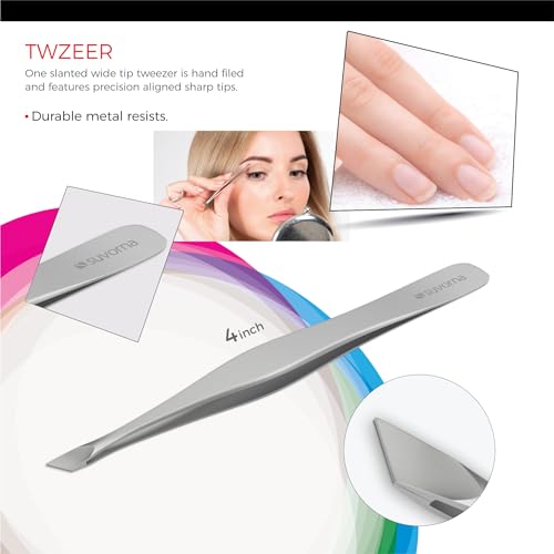 Kit de manicure Suvorna com cortador de unhas, tesoura de unhas, empurrador de cutícula, lixa de unh