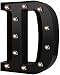 Produktbild FENGLI Mode LED-Leuchten Letters, ABS + PP Led Untertitel Lampe 26 Alphabet Schwarz Dekorative Marquee Lampen for Hochzeit Geburtstag Hausbar (Color : D)