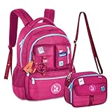Kit Luluca Mochila de Costas e Lancheira Térmica Youtuber Pandinhas Infantil Juvenil Escolar Lulike Roxo