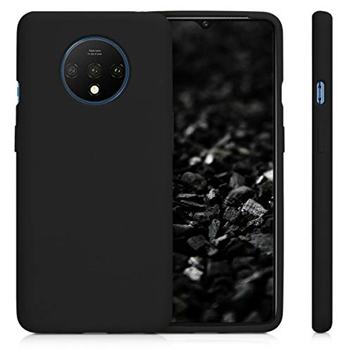 COPHONE® Coque Noir Compatible avec OnePlus 7T, Housse Etui Noir en Gel TPU Silicone Souple Ultra Mince avec Anti Choc