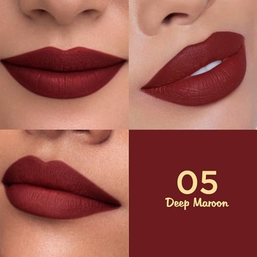 Image of Glam21 Lip Seduction Non- Transfer Crayon Lipstick up to 12 Hours Stay | Lightweight & Longlasting|Creamy Matte | Smudge Proof - 3.6gm|Deep Maroon|05