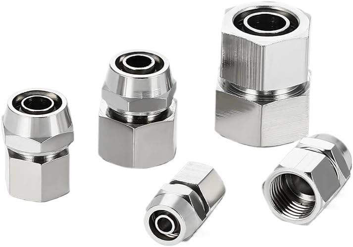 Pneumatic Fitting Standard Pipe Thread 1/8 1/4 3/8 1/2 4mm 6mm 8mm Quick PCF Connector Hose Fittings Tube Connectors(OD 10MM,3l8)