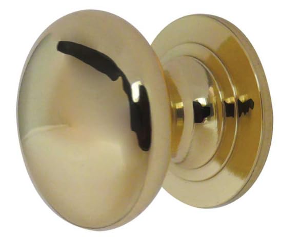 KOOPLES HARDWARE Traditional Cupboard Knobs – Classic Round Design in Solid Brass or Tin Finish – Timeless Cabinet Door Handle for Kitchen, Bedroom & Furniture (Polished Brass, 32mm)