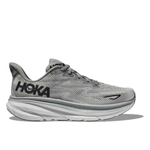 HOKA Clifton 9 Men's Performance Road Running Shoes Sneakers (Harbor Mist/Black, US Footwear Size System, Adult, Men, Numeric, Medium, 8)