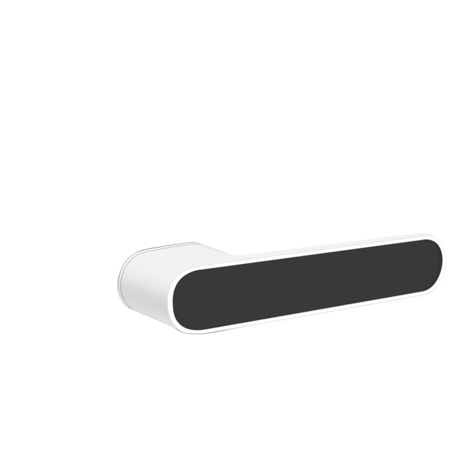 ZONSHJDKR Magnetic Door Lock Indoor Silent Home Bedroom Living Room Invisible Zinc Alloy Wooden Handle(Round Handle White with Black 2)