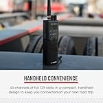 Cobra HHRT50 Road Trip CB Radio - 2-Way Handheld Emergency Radio with Access to Full 40 Channels & NOAA Alerts, Rooftop Magnet Mount Antenna and Omni-Directional Microphone, Black, 6.3" x 2" x 1.75" - Image 2