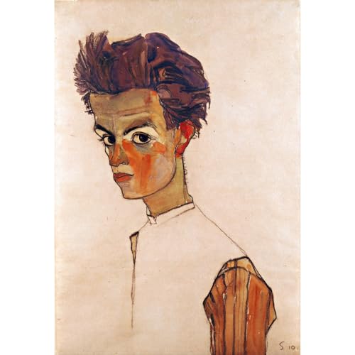 Egon Schiele Autoportrait giclée d'art fine art de qualité musée ARTICULOZY