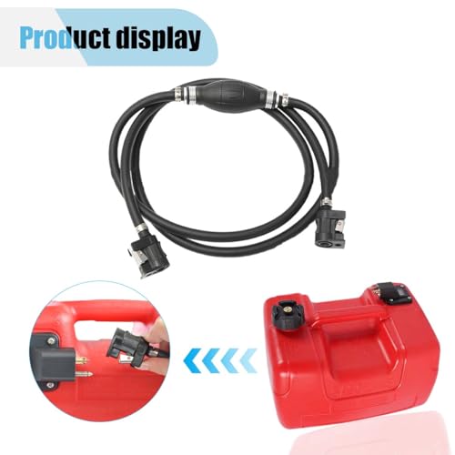Image of 5 /16 inch (8mm) ID Boat Motor Fuel Line Hose, Universal 6FT Marine Fuel Line Assembly Kit with Primer Bulb Connector Fit for RVs Boats Tractors Caravans Outboard Fuel Line