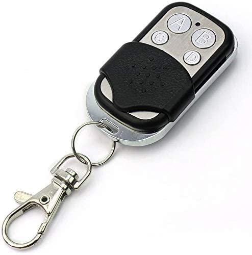 Terryshop74 Mando a distancia para puertas programable de código fijo 4 botones 433,92 MHz coche aprendizaje tamaño reducido con trineo protector teclas Cover