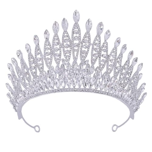 Crystal Tiara Rhinestones Hair Hoop for Bridals Pageants and Parties Accessory