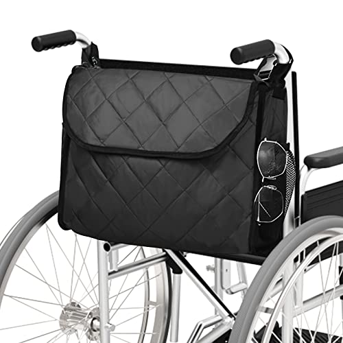Victop Bolsa para silla de ruedas con bolsillos, bolsa de gran capacidad para silla de ruedas, rodillo, accesorios de scooter de movilidad (39x29 cm) Cover