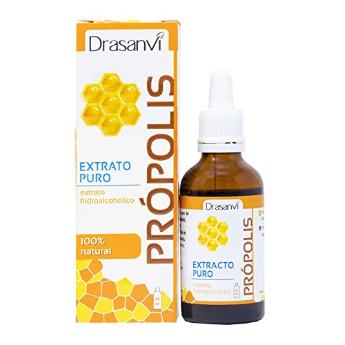 DRASANVI PRÓPOLIS EXTRACTO PURO - Producto 100% puro - 100% natural, sin conservantes ni colorantes - También para uso externo - SIN GLUTEN - 50ml