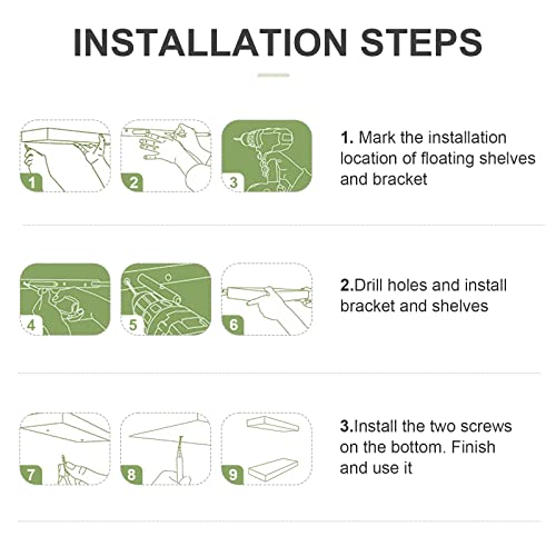 Jmaisiu Floating Shelves, Set Of 2 Wall Shelves With Invisible Brackets, 19.7Inch Natural Wooden Shelves For Wall Decor, Hanging Storage Shelves For Bedroom Kitchen Bathroom Living Room Decoration #TOP7