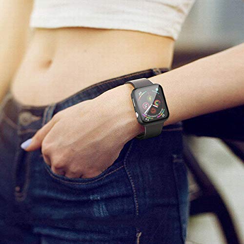 Misxi 2 Pack Hard PC Case with Tempered Glass Screen Protector Compatible with Apple Watch SE 3 (2025) SE 2 SE Series 6 Series 5 Series 4 40mm, Black by Misxi - Image 6