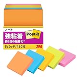 3M ポストイット 付箋 強粘着 小さい ネオンカラー 50×50mm 90枚×5パッド 650-5SSAN