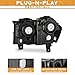 WEELMOTO Headlight for 2005 2006 2007 Jeep Grand Cherokee 4Dr, Headlights Assemblies Compatible with 05 06 07 Jeep Grand Assembly Pair wiring harness included