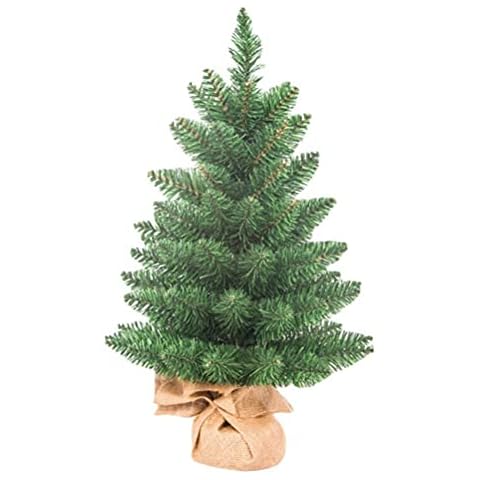 Árbol de Navidad artificial de 60 cm con base de lino Cover