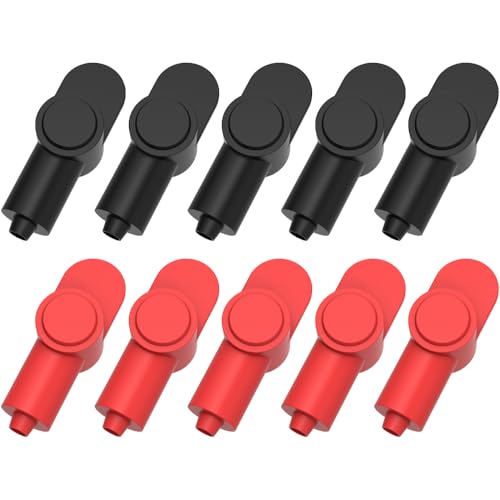 Car Battery Terminal Covers 10Pcs Silicone, Red & Black