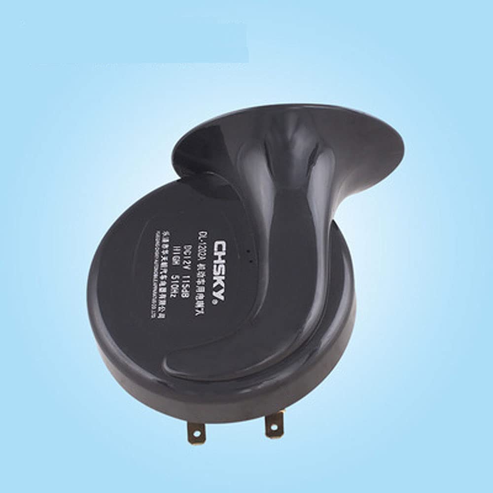 LLZ12V car Horn kit, Unique Shape, Super Loud Sound decibels, Strong and Durable, can be Used for locomotives, Cars, Trucks, etc. 1pcs (Black)