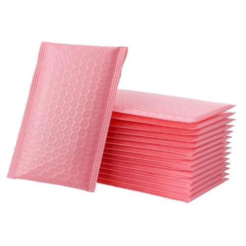 Expédition à Bulles Roses Enveloppes Matelassées PE Résistantes 100 Pcs Emballage Bijoux Sûr
