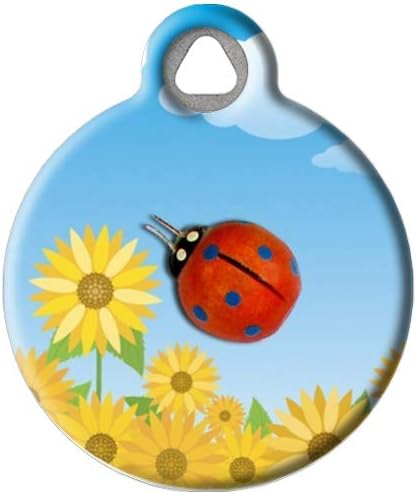 Dog Tag Art Custom Pet ID Tag for Dogs - Lady Bug - Large - 1.25 inch